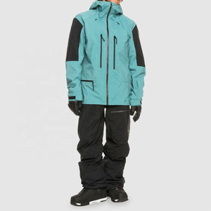 Chaqueta de Esquí Impermeable para Hombre, Chaqueta de Snowboard de Invierno con Capucha, de Nailon y Poliéster Duraderos, con Bloques de Color y Múltiples Bolsillos - Product Image 3
