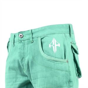 Pantalones Cortos de Mezclilla para Hombre, de Alta Calidad, con Estampado de Serigrafía, Estilo Jeans, de Pierna Ancha, Material Spandex/Poliéster - Product Image 4