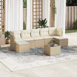 Conjunto de Sofás de Jardín Color Beige - Product Image 1