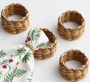 Anillos para Servilletas de Ratán Tejido, Decoración Rústica de Mesa de Paja para Bodas, Decoración Boho para Mesa de Granja, Decoración para Cenas y Fiestas - Product Image 1