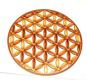 Vastu Star Radiance Board, piedra preciosa de ágata tallada en amarillo y blanco, estilo Feng Shui, decoración del hogar - Product Image 6