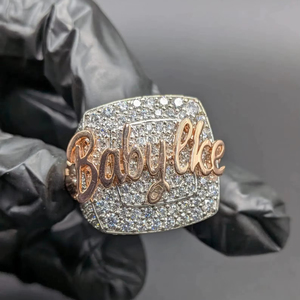 Bijoux Bling Hip Hop de Luxe Personnalisés avec Nom, Diamant Taille Brillant Sertie à Griffes, en Argent Sterling 925 – Fournisseur OEM ODM en Gros - Product Image 1