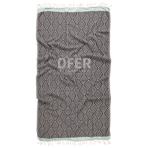 Toalla turca azul con diamantes, manta de playa de Picnic de 100% algodón, cubierta de cama, Jacquard de uso múltiple - Product Image 6