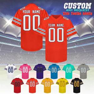 Maillots de football américain unisexes antibactériens de haute qualité, commandes en gros disponibles, nom et numéro personnalisés - Product Image 1