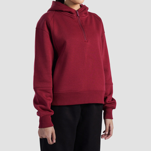 Sudadera con Capucha Personalizada de Marca Propia para Mujer, Corte Regular, Ropa de Invierno, Sudadera con Cierre en el Cuello - Product Image 4