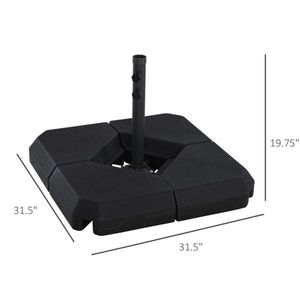 Ombrellone da Giardino Quadrato con Base in Acciaio Inox e Ferro per Patio, Ristorante, Hotel, Spiaggia - Consigliato per la Pioggia - Product Image 3