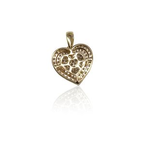 Collier pendentif cœur halo en diamant naturel 1,10 carats pour femme, en argent sterling plaqué or, serti à griffes, tendance, pour mariage et fiançailles - Product Image 4
