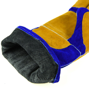 Gants de sécurité pour le soudage industriels 16/41 cm, en cuir durable, résistants aux coupures et à la chaleur, pour la construction et les travaux de forge - Product Image 3