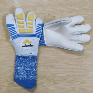 Gants de gardien de but de football unisexes en cuir respirant de haute qualité avec fermeture auto-agrippante, modèle MS-GKG-0003 MAINTAIN SPORTS, vente en gros - Product Image 2