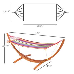 Supporto per Amaca in Legno Rainbow 10FT Patio Bliss per Giardino e Uso Esterno - Product Image 3