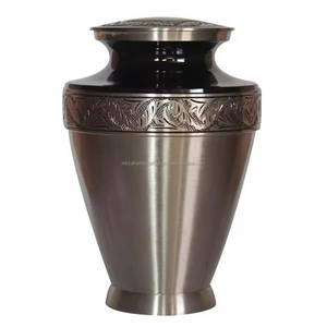 Urnes commémoratives pour cendres pour adultes Grande urne de crémation en laiton en étain crépusculaire pour adultes avec jeton - Product Image 3