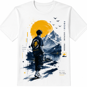 Trendy <b>Men</b>’s Graphic Print T <b>Shirt</b> Oversized Cotton Streetwear Tee - Product Image 2
