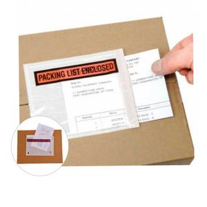 Pochettes pour documents de liste de colisage pour l'emballage industriel, la livraison par coursier et le transport de marchandises - Product Image 1
