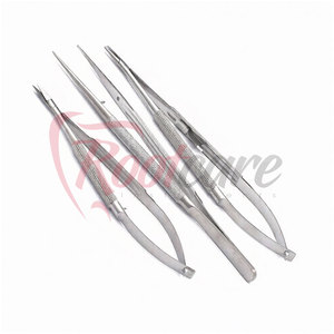 Ensemble de micro-pinces à aiguilles Castroviejo pour chirurgie dentaire, 3 pièces, préhension précise, en vente en ligne - Product Image 6
