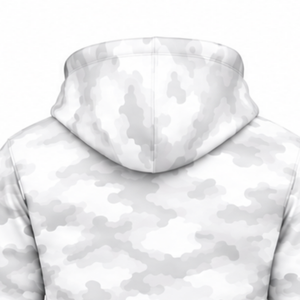 Ensemble de survêtement camouflage blanc unisexe avec sweat à capuche zippé et pantalon de jogging, tenue de sport athlétique personnalisée, vêtements décontractés pour l'entraînement - Product Image 5