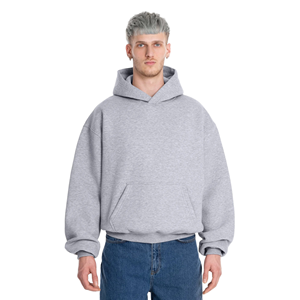 Sweat à capuche oversize pour homme, design contemporain, capuche à cordon de serrage, poche kangourou, ourlet côtelé, coupe décontractée, haut élégant et décontracté - Product Image 1