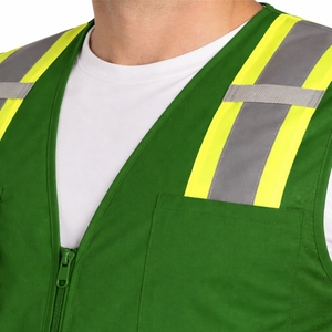 เสื้อกั๊กนิรภัยสำหรับผู้ชาย สีพื้น สะท้อนแสง มีกระเป๋าหลายช่อง มองเห็นได้ชัดเจน ทนทาน ใช้งานได้จริง สวมใส่สบาย มืออาชีพ เชื่อถือได้ ป้องกันอย่างมีประสิทธิภาพ - Product Image 4