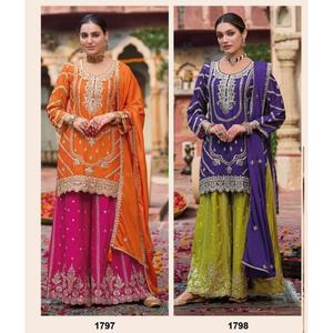 ชุดคุรตะปัลลาโซปักลายงานฝีมือแท้สไตล์ชาติพันธุ์สำหรับผู้หญิง สวมใส่ในงานแต่งงานและเทศกาลต่างๆ ซื้อได้ในราคาขายส่ง - Product Image 5