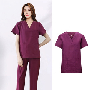 Ensemble de blouses et pantalons de sport Tropic Edge imprimés blancs avec fermeture éclair, tenue médicale unisexe en polyester anti-grippes pour professionnels de la santé - Product Image 4