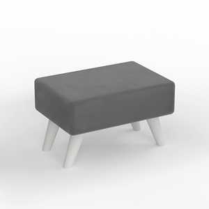 Pouf rectangulaire multifonction en bois d'ingénierie Midase, tabouret/mobilier d'appoint, repose-pieds avec assise en mousse gonflée - Product Image 3