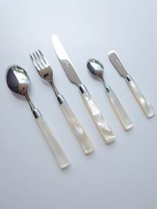 Couverts modernes en acier inoxydable avec manche en bois, ensemble élégant de vaisselle de cuisine et de table pour la maison, le restaurant et l'hôtel - Product Image 3