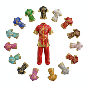 Ensemble d'uniformes d'arts martiaux personnalisés pour adultes et enfants, Kung Fu Wushu Tai Chi, haut à manches courtes sur mesure, uniforme de karaté - Product Image 1