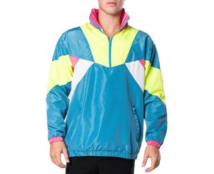 Veste coupe-vent en nylon pour homme, demi-zip, color block personnalisable, populaire, créez votre propre veste coupe-vent pour homme - Product Image 4