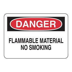 Panneau de signalisation de danger de matériau inflammable et interdiction de fumer pour les laboratoires et les zones industrielles - Product Image 2