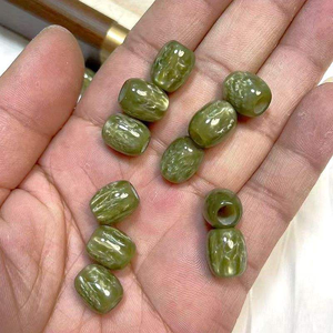 Perles en vrac créatives imitation jade, perles acryliques à grand trou, accessoires de bijoux pour bracelet DIY, perles cylindriques en forme de baril - Product Image 4