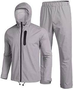 Men's Motorcycle <b>Rain</b> Suit 2-Piece Set Waterproof 10,000mm Breathable Reversible Hooded Eco-Friendly Outdoor Fashion Made - Product Image 5