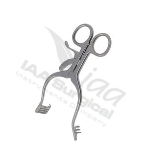 Retracteur Cérébellaire Auto-Retenu Adson en Acier Inoxydable 4x4 à Pointes Aiguisées avec Poignée Anneau et Cliquet, Certifié CE, pour Usage Médical et Chirurgical en Hôpital - Product Image 3