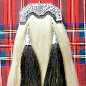 SI-WHITE HORSE HAIR LONG SPORRAN (100% Original) con THISTLE CANTLE, Logotipo y Color Personalizados, Accesorio Duradero para Instrumentos Musicales - Product Image 4