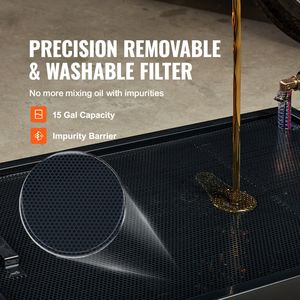 Vasca di raccolta olio a basso profilo da 15 galloni con pompa elettrica da 180W e tubo da 2,5 m - Product Image 5