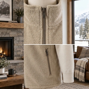 Gilet en polaire avec tissu doux et chaud, coupe confortable, design léger, coutures durables et isolation confortable, idéal pour l'extérieur - Product Image 4