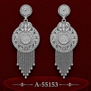 Pendientes redondos de estilo vintage con cuentas colgantes – Joyería de moda en tono dorado y plateado 55150 - Product Image 3