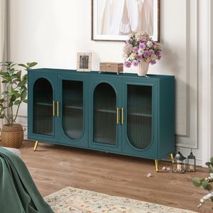 Soporte de TV Ajustable de Madera para Televisores de 65+ Pulgadas, Mueble de Almacenamiento con Estantes Ajustables, Consola de TV para Sala de Estar y Dormitorio - Product Image 3