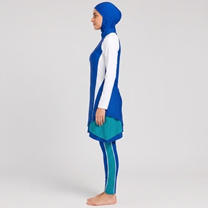 Ensemble Burkini Modeste 4 Pièces Personnalisé pour Femme, Hijab Modeste Grande Taille Imprimé, Ensemble Burkini 4 Pièces Écologique - Product Image 2