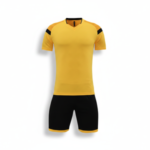 Maillots de football de haute qualité à impression par transfert thermique, personnalisés, confortables pour l'entraînement, 100% polyester, manches courtes, séchage rapide, été - Product Image 2