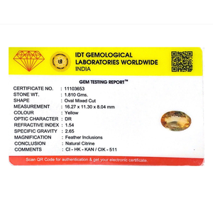 Natural Citrine Gemstone 9.05 Carat 12mm Polished Carved Yellow Stone for Jewelry Making - Product Image 4