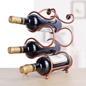 ชั้นวางไวน์เหล็กตกแต่งห้องครัว ห้องรับประทานอาหาร บาร์ สไตล์เรโทรเรียบง่าย สำหรับโชว์ขวดไวน์ - Product Image 3