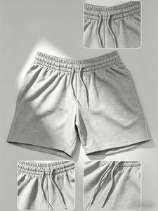 Shorts cargo décontractés noirs pour hommes, taille élastique, taille mi-haute, avec poches spacieuses, pour le quotidien et les activités de plein air - Product Image 1