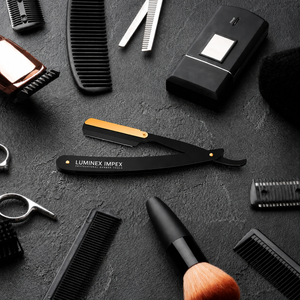 Navaja de Afeitar Recta Vintage Luminex Impex con Mango de Concha de Abulón y Acero al Carbono, Lista para Usar en Barberías y Salones - Product Image 6