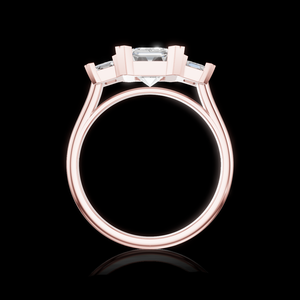 Anillo de Compromiso Unisex Aurum Diam con Diamante Sintético Cultivado en Laboratorio, Corte Brillante, Color E, Certificado EGL, Chapado en Plata 925, Estilo Hiphop - Product Image 2