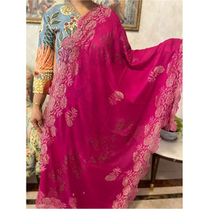 New Collection Premium Fine <b>Wool</b> Crystal Lace Stole 70x200 cms Elegant Luxury Soft Warm Lightweight Designer Stole for Women - Product Image 6