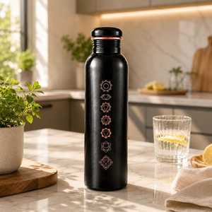 Wholesale Premium Copper <b>500ml</b> <b>Water</b> <b>Bottle</b> Oriental Design Handmade Ayurvedic Pure Metal Travel Custom Logo Gift Supply - Product Image 4