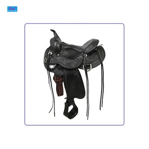 Selle de cheval western sur mesure en cuir véritable, équipement d'équitation avec design et couleurs uniques - Product Image 1