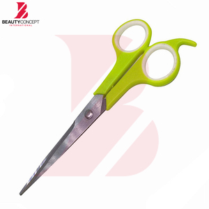 Green Plastic Handle Barber Scissors Stainless Steel Razor <b>Edge</b> Hair Salon Cutting Scissor For Beauty Hairdressing <b>Tools</b> - Product Image 4