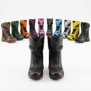 Botas de Motociclismo Impermeables, Transpirables, Duraderas, de Seguridad para Carreras y Turismo, Antideslizantes y Protectoras para Hombre - Product Image 1