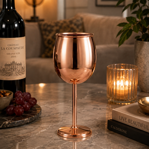 Copa de Vino de Cobre de 150 ml, Copa de Metal de Tallo Largo de 175 cm de Altura para Vino, Cócteles, Bodas, Eventos, Cenas y Regalos - Product Image 5