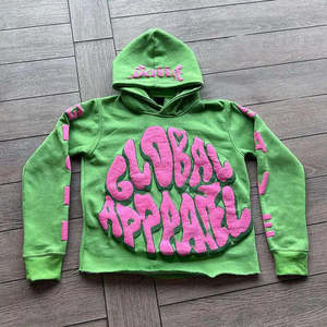 Sudadera con Capucha Extra Grande de Alta Calidad para Hombre, 100% Algodón, Estampado Puff, Sin Ribetes, Personalizable con Impresión 3D, 2026 - Product Image 4